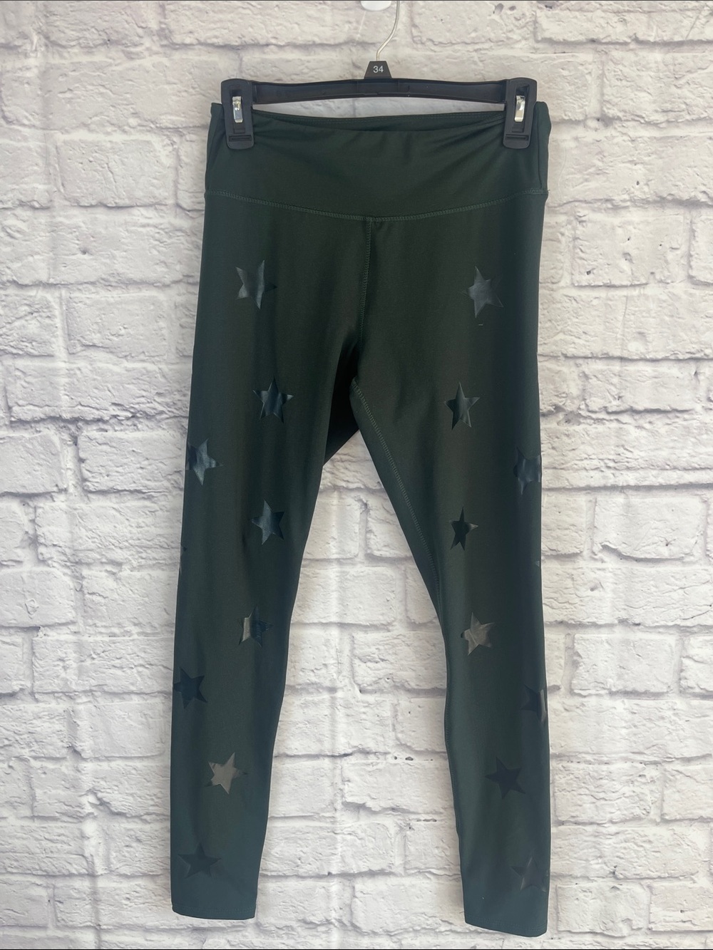Jessica Simpson Green Celestial Star Stretch Leggings Whimsigoth Streetwear Med